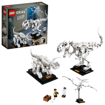 Zestaw klocków LEGO Ideas Szkielety dinozaurów 910 elementów (21320)