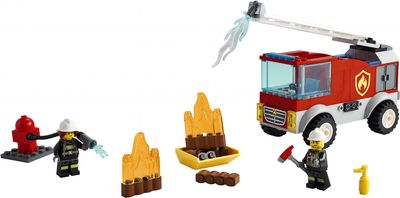 Zestaw konstrukcyjny LEGO City Wóz strażacki z drabiną 88 elementów (60280)