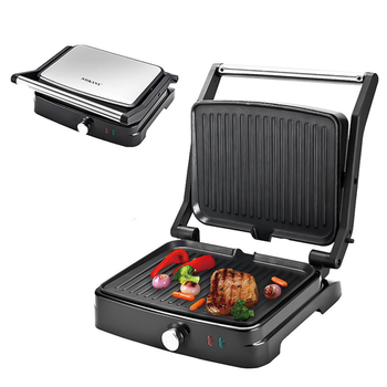 Електрогриль Sokany SK-204 Electric Grill Maker притискний гриль контактний грильниця електрична 2000 Вт Чорний