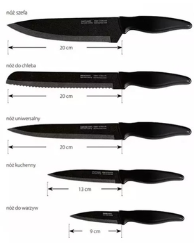 Набір ножів Smile SNS-6 з підставкою 6 елементів (5903151023308)