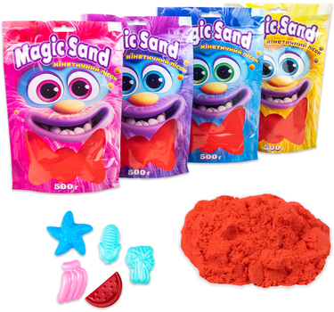 Кинетический песок Magic sand в пакете Красный 500 г (39403-6)(4823113865191)