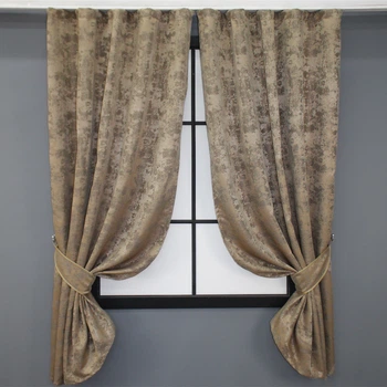 Комплект коротких штор VR-Textil Жакард Sultan YL № 1207ш Капучино 130х160 см 2 шт (39-157)