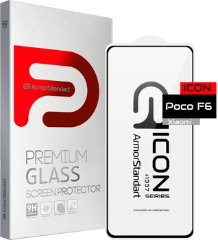 Защитное стекло ArmorStandart Icon для смартфона Poco F6 Black (ARM73498)