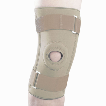 Бандаж на колінний неопреновий суглоб зі спіральними ребрами NS-706 Ortop бежевий S (обхват коліна 30-34 см)