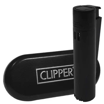 Зажигалка Clipper Metal Jet Black (турбо)