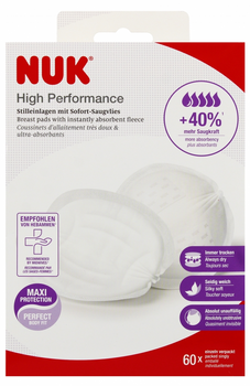 Wkładki laktacyjne Nuk High Performance Breast Pads 6 Kropli 60 szt (4008600384885)