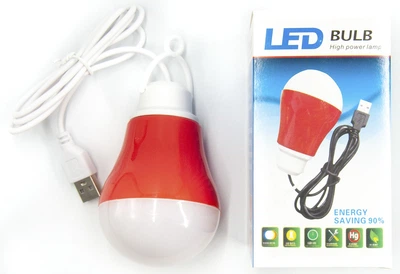 USB LED-лампа, 5V, 5W червоний корпус