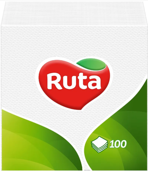 Серветки столові Ruta 24х24 см Білі 100 шт (4820023740495)