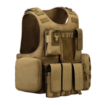 Жилет разгрузочный Protector Plus Z509 с системой MOLLE нейлоновый Coyote brown