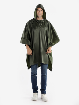 Тактический пончо плащ-палатка Multicam Rain One size Темно-зеленый