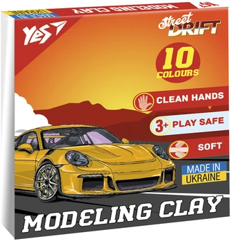 Пластилин YES Drift King 10 цветов 200 г (540666) (4823095406665)