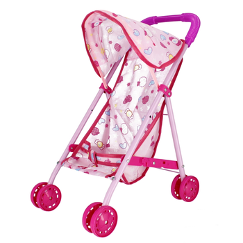 Wózek dla lalek Sonia Little Baby Stroley Różowy (5905523604344)