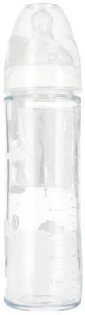 Скляна пляшечка для годування Nuk New Classic з соскою Біла 240 мл (4008600441335)