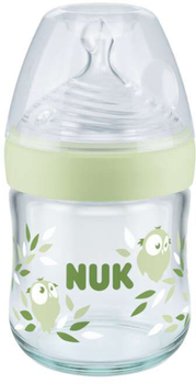 Скляна пляшечка для годування Nuk Nature Sense з соскою Зелена 120 мл (4008600441458)