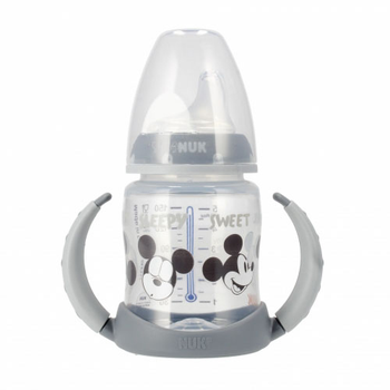 Пляшечка для годування Nuk First Choice Learning Bottle Mickey Сіра 150 мл (4008600382720)