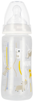 Пляшечка для годування Nuk First Choice Animals з індикатором температури Сіра 300 мл (4008600441045)