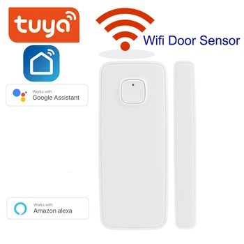 Умный WiFi датчик открытия двери / окна Tuya, Smartlife - умный дом, беспроводная сигнализация для окон и дверей