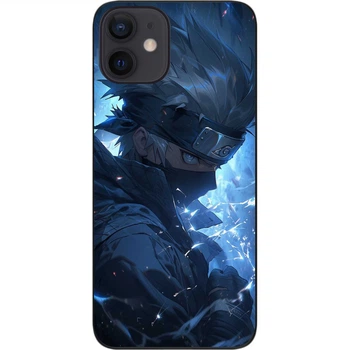 Силиконовый чехол SMTT для iPhone 12 mini с картинкой Наруто аниме Какаси Хатаке