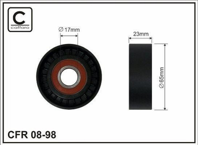 Ролик ремня приводного CAFFARO 0898 500332622, 5010284907, 5010553544