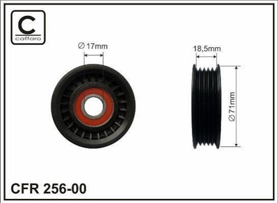 Ролик ремня приводного CAFFARO 25600 Ford Mondeo 6935235, 93BB19A216BF