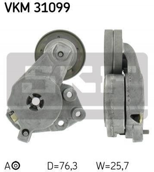 Ролик ремня приводного SKF VKM31099 Volkswagen Touran, Golf, Jetta, Passat, Polo, Sharan, Tiguan, CC, Scirocco; Seat Ibiza; Audi A1; Skoda Fabia 03C145299J