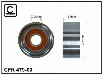 Ролик ремня приводного CAFFARO 47900 Opel Vivaro 9062000270, 9062001470, 9062001770