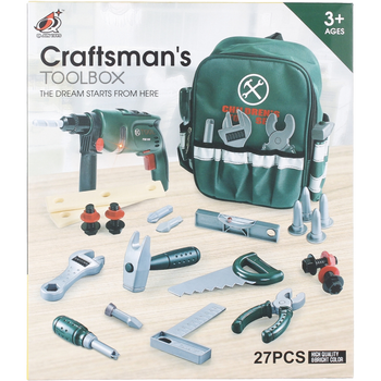 Набір інструментів Mega Creative Craftsman's Craftsman's у рюкзаку 27 предметів (5908275184348)