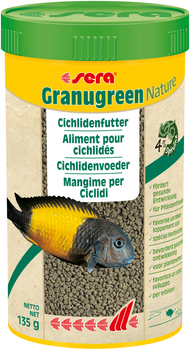 Корм для травоядных цихлид Sera Granugreen Nature в гранулах 250 мл (135 г) 03926