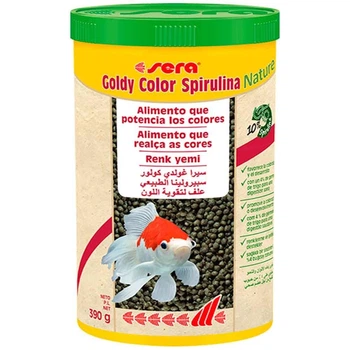 Корм для золотых рыб Sera Nature Goldy Color Spirulina в гранулах 1000 мл (390 г) 008839