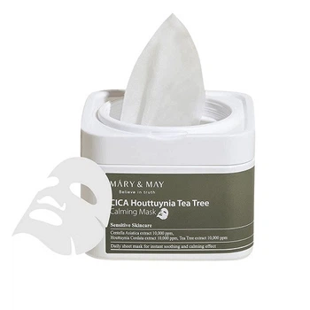 Маски Mary&May CICA Houttuynia Tea Tree Calming Mask заспокійливі з екстрактом чайного дерева, 30 шт
