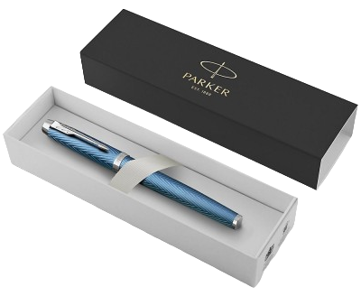 Ручка пір'яна Parker IM Premium Blue Fountain Pen with Chrom Синя (3026981436512)