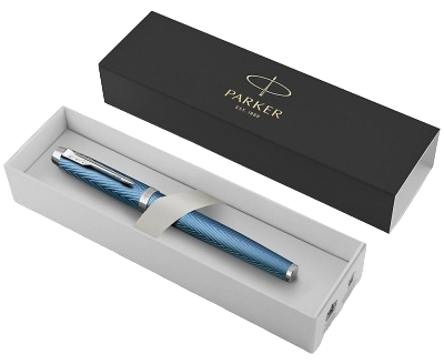 Pióro wieczne Parker IM Premium Blue Fountain Pen with Chrom Niebieskie (3026981436512)