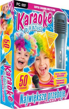 Gra na PC: Karaoke dla dzieci: Największe Przeboje - z mikrofonem (Płyta DVD) (5907595772884)