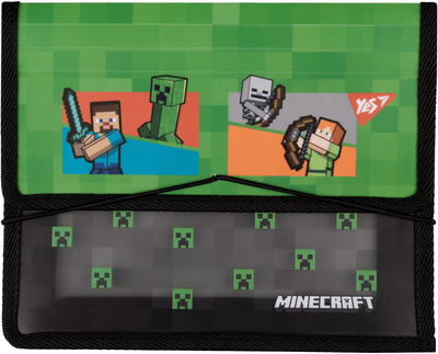 Папка для зошитів YES Minecraft. Heroes В5 на гумці Зелена/Сіра (5056574430007)