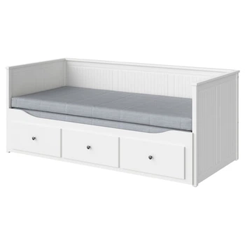 Раскладной диван - кровать с 2-мя матрасами IKEA HEMNES / ÅGOTNES белый 80х200 см 794.281.17