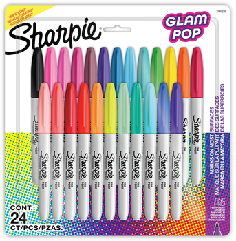 Zestaw markerów Sharpie Permanent Marker Fine Glam Pop 24 szt (3026981987793)