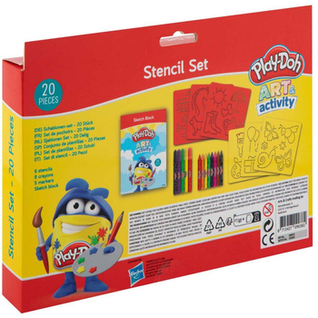 Набір для малювання Hasbro Play-Doh Stencil 20 предметів (8715427090382)
