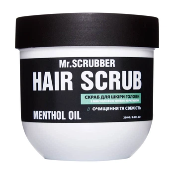 Скраб для кожи головы и волос с ментоловым маслом и кератином Mr. Scrubber Hair Scrub Menthol Oil, 250 g