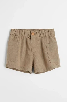 Шорты для мальчика с накладными карманами бежевые H&M 86см (400095716)