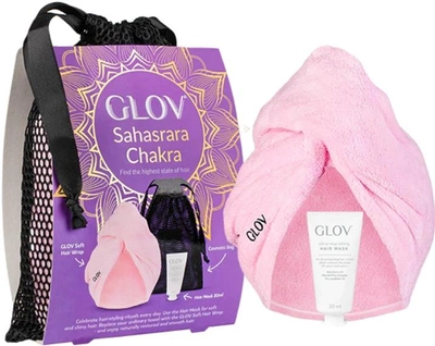 Zestaw do pielęgnacji włosów Glov Sahasrara Chakra Soft Hair Wrap Turban do włosów + Maska do włosów 30 ml (5907440742086)