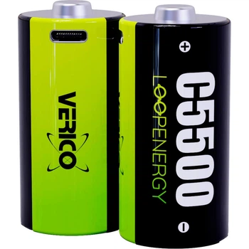 Аккумулятор Verico C/R14 USB Type-C 3700mAh 1.5V Li-ion * 2 (m495384)