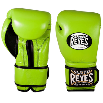 Боксерские перчатки Cleto Reyes Leather Contact Closure Gloves Green (01E6.12.GLM)