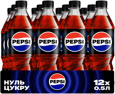 Упаковка безалкогольного напитка Pepsi Max 0.5 л х 12 бутылок (5949000505229_4823063112673)
