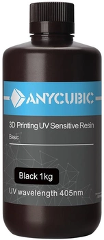 Базова смола Anycubic для 3D принтера Чорна 1 кг (SPTBK-102C)