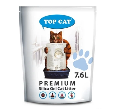 Наповнювач для котячого туалету Top Cat Premium силікагелевий 7.6 л 480118