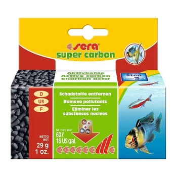 Наполнитель для фильтра Sera Super Carbon угольный 29 г на 60 л