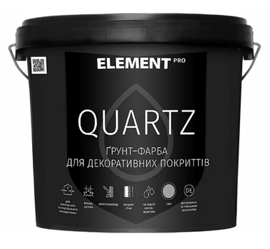 Грунт-краска для декоративных покрытий ELEMENT QUARTZ Белый 5кг