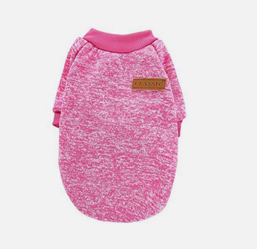 Кофта для собак та котів EcoToys Bright Pink XS ряба яскраво-рожева A: 20 см B: 31 см C: 19 см 7098