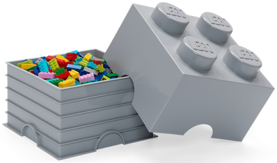 Контейнер для зберігання LEGO Storage Brick 4 Сірий (40031740)