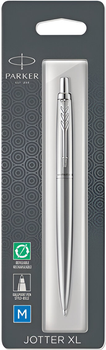 Кулькова ручка Parker Jotter XL Monochrome Stainless Steel CT Синя (3026981227608)